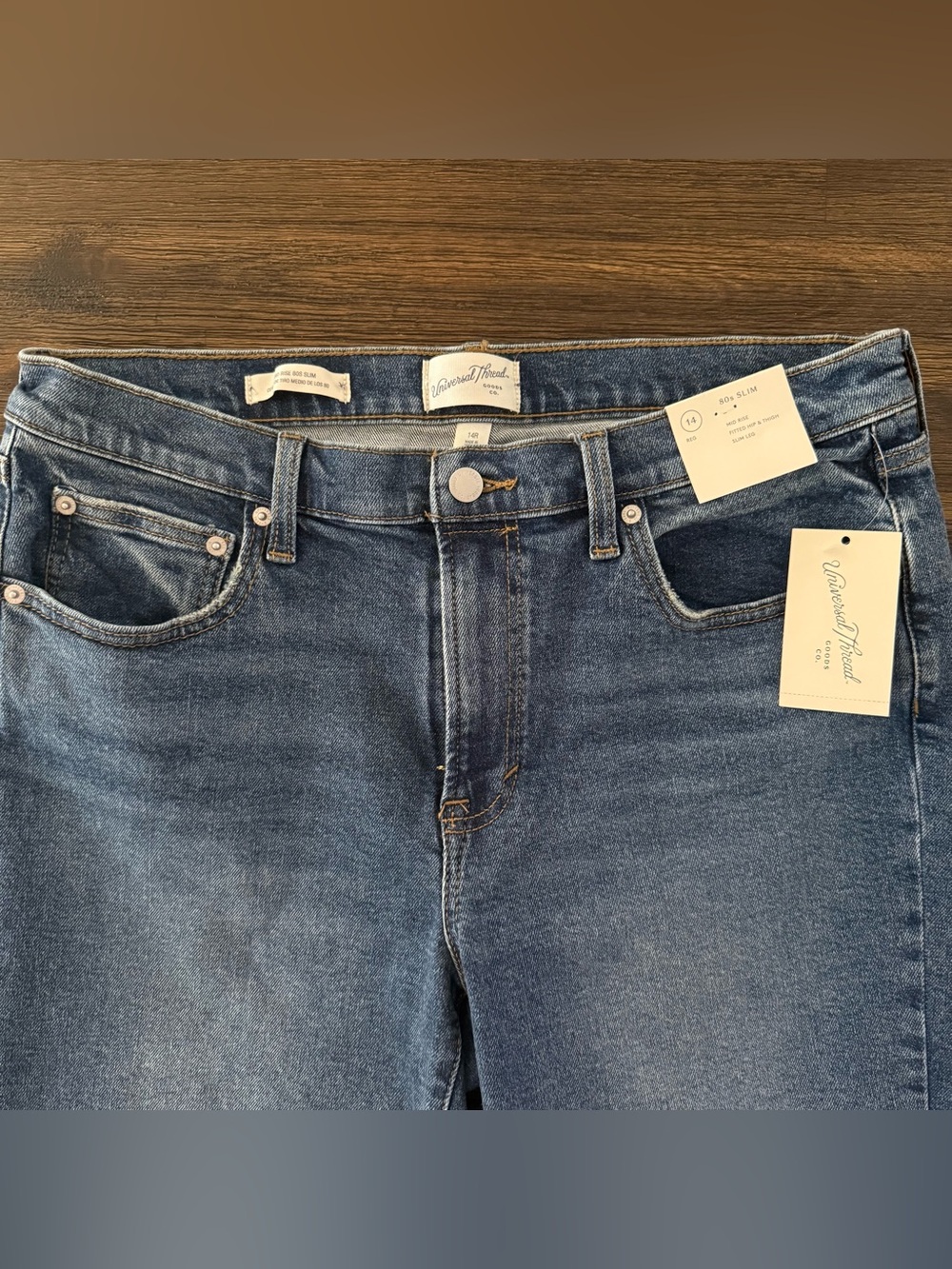 Universal Thread Women’s 80s Slim Mid-Rise Ankle Length Jeans Dark Wash 14R NWT - Picture 2 of 10